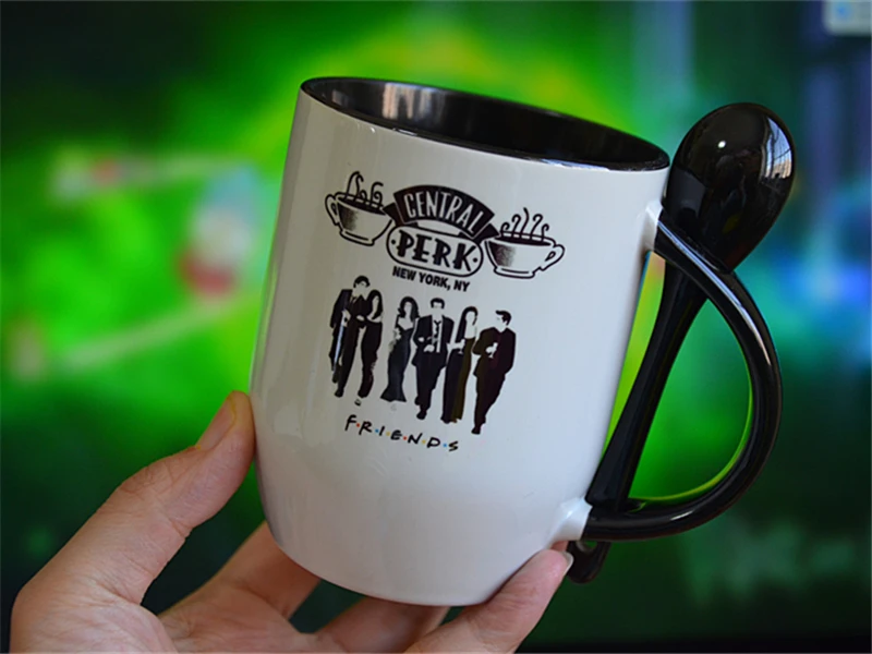 ТВ серии друзья тематические Central perk кружка & чайная и кофейная ложка водное