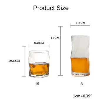 

Crystal Whiskey Glass - Premium Lead Free Crystal Glasses Twist Drinking Glasses