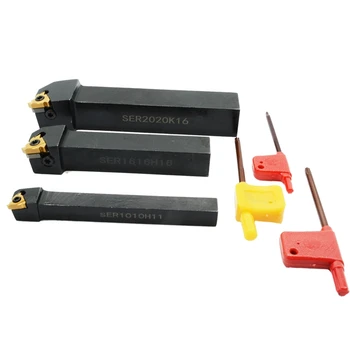 

ABSF CNC Lathe Carbide Indexable Threading Turning Tool Holder with Indexable Insert Blade Kits