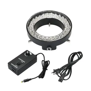 

Adjustable 56 LED Ring Light Illuminator Lamp for Industry Stereo Microscope Camera Magnifier AC 90V-240V Power Adapter