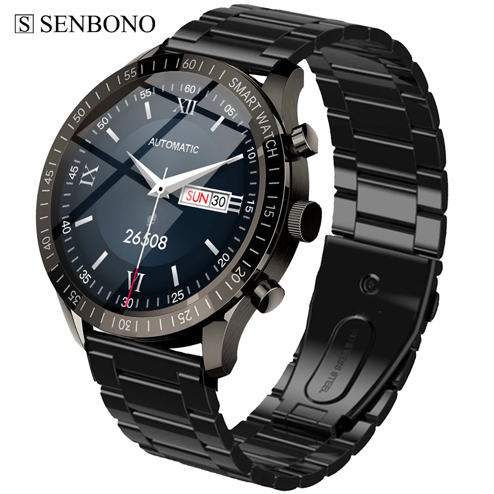 SENBONO MAX5 1.32 inch Smart Watch 360*360 Pixel HD Screen IP67 Waterproof Fitness Tracker 2021 Men Smartwatch for Android IOS