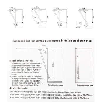 

Hot Furniture Hinge Kitchen Cabinet Door Lift Pneumatic Support Hydraulic Gas Spring Stay Hold LSK99