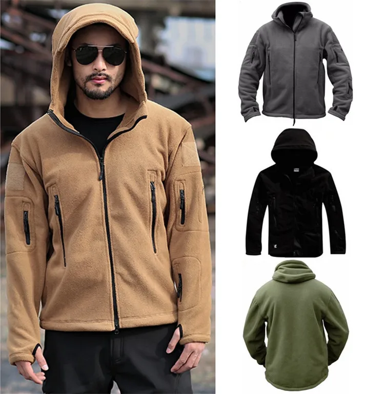 Preise Heißer Verkauf Winter Männer Fleece Angeln Kleidung Armee Militär Angeln Jacke Winddicht Trekking Mit Kapuze Mantel Angeln Jacken