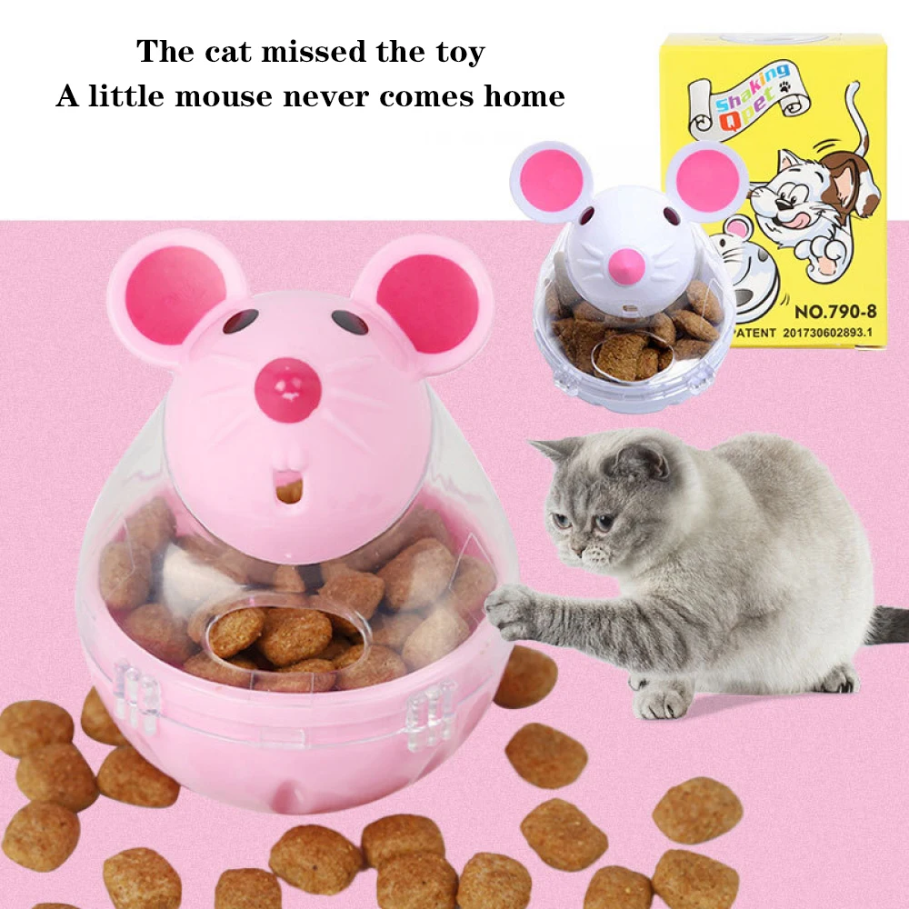 Игрушечный Мячик с мышкой, мячик для еды, новинка, Популярная игрушка для кошек, забавная игрушка для кошек, мячик для еды с мышкой