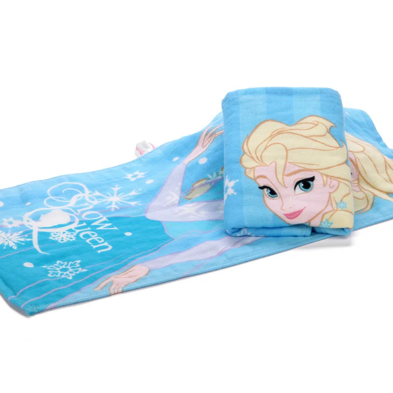 Дисней 25*50 см принцесса замороженная Эльза полотенце Марля мальчик и девочка ребенок дети прекрасный хлопок лицо полотенце платок маленькое полотенце