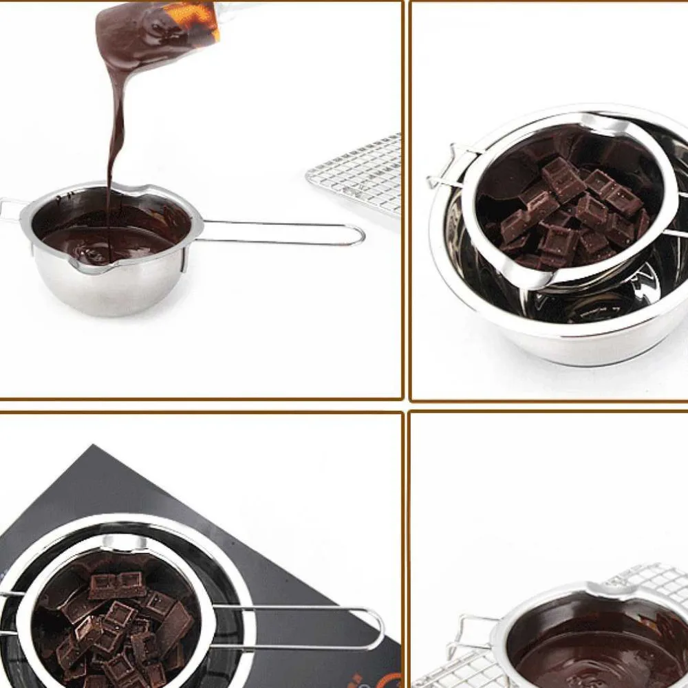 Нержавеющая сталь шоколадное масло Milt расплава чаша длинная ручка DIY Приготовление выпечки Десерт выпечка кондитерские изделия KKitchen инструмент