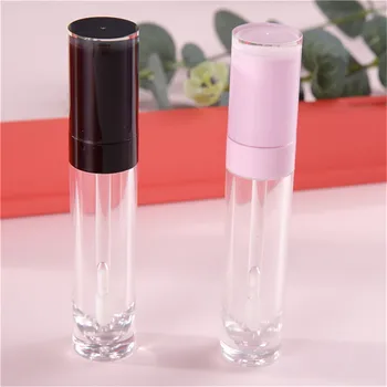 

8ML ABS Lip Gloss Tube Empty Plastic Round Lip Balm Tubes Transparent Refillable Bottle Small Lip Stick Samples Compact