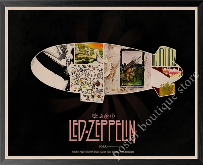 Led Zeppelin рок-н-РОЛ постер, Jimmy страница, Роберт Плант винтажные наклейки домашний Декор наклейки на стену девять процентов/7 - Цвет: 24