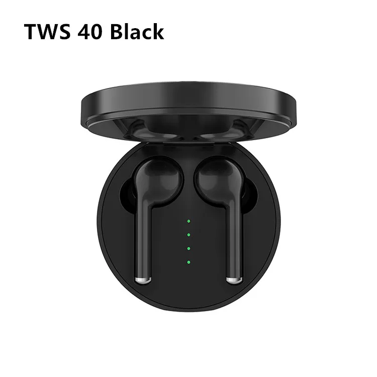 TW40 TWS беспроводной Bluetooth 5,0 наушники с супер басами 6D 3D HiFi стереогарнитура громкой связи вызов Спорт двойные наушники встроенный HD микрофон - Цвет: Черный