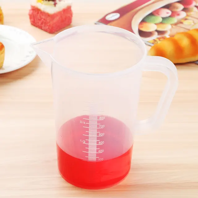 Konyha Sütés Mérő Csésze Milk Folyékony Liszt Diplomás Kancsó Szivárgásgátló Műanyag Öntővíz Sör Fedéllel/Anélkül - Image 6