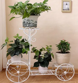 

European wrought iron flower shelf rack floor type home flower shelf multi-layer indoor living room pot rack
