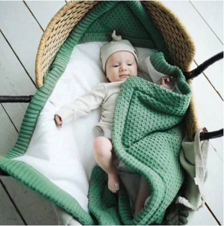 Вязаное детское одеяло для новорожденных; зимний теплый спальный мешок для малышей; Пеленальное Одеяло для малышей; manta bebe; детский конверт; спальный мешок