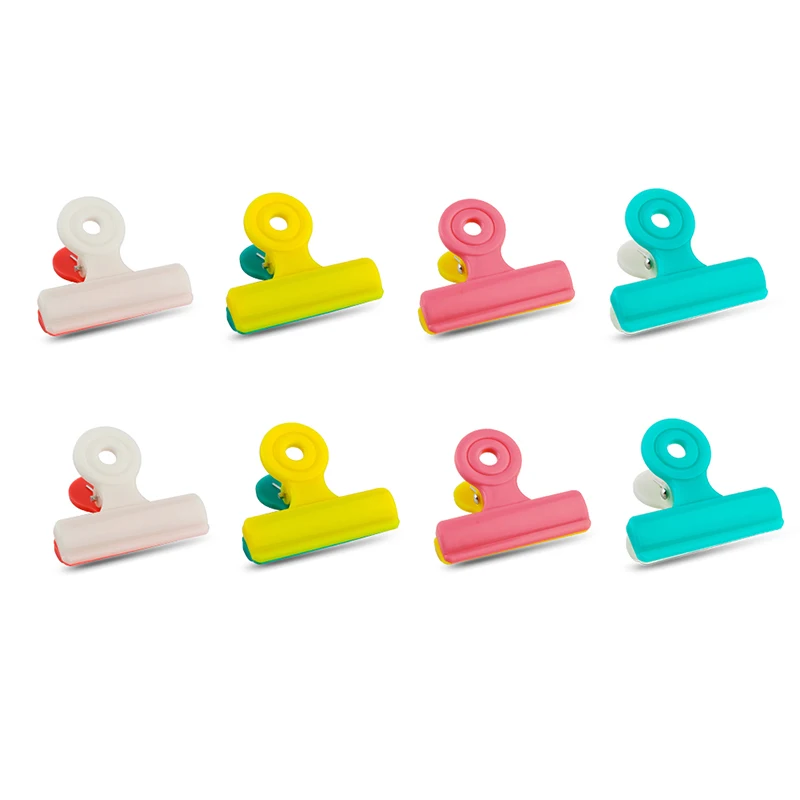 Bag Clips 8Pcs/lot Multifunction Fresh Food Photo File Assorted Colors Air Tight Seal Grip for Kitchen