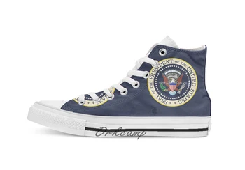 

Seal of the President of the United States Custom Casual High Top lace-up Canvas shoes sneakers Drop shipping