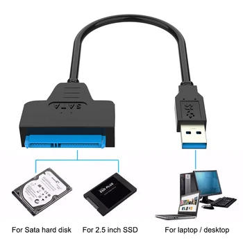 

USB 3.0 to SATA 3 Support 2.5 / 3.5 inch SSD HDD Hard Drive Adapter Computer Cable Converter SATA to Type-C 22-Pin for PC HDTV