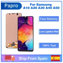 Bloc écran tactile AMOLED avec cadre de remplacement, Grade AA +, pour Samsung A10 A20 A30 A40 A50, Elekword