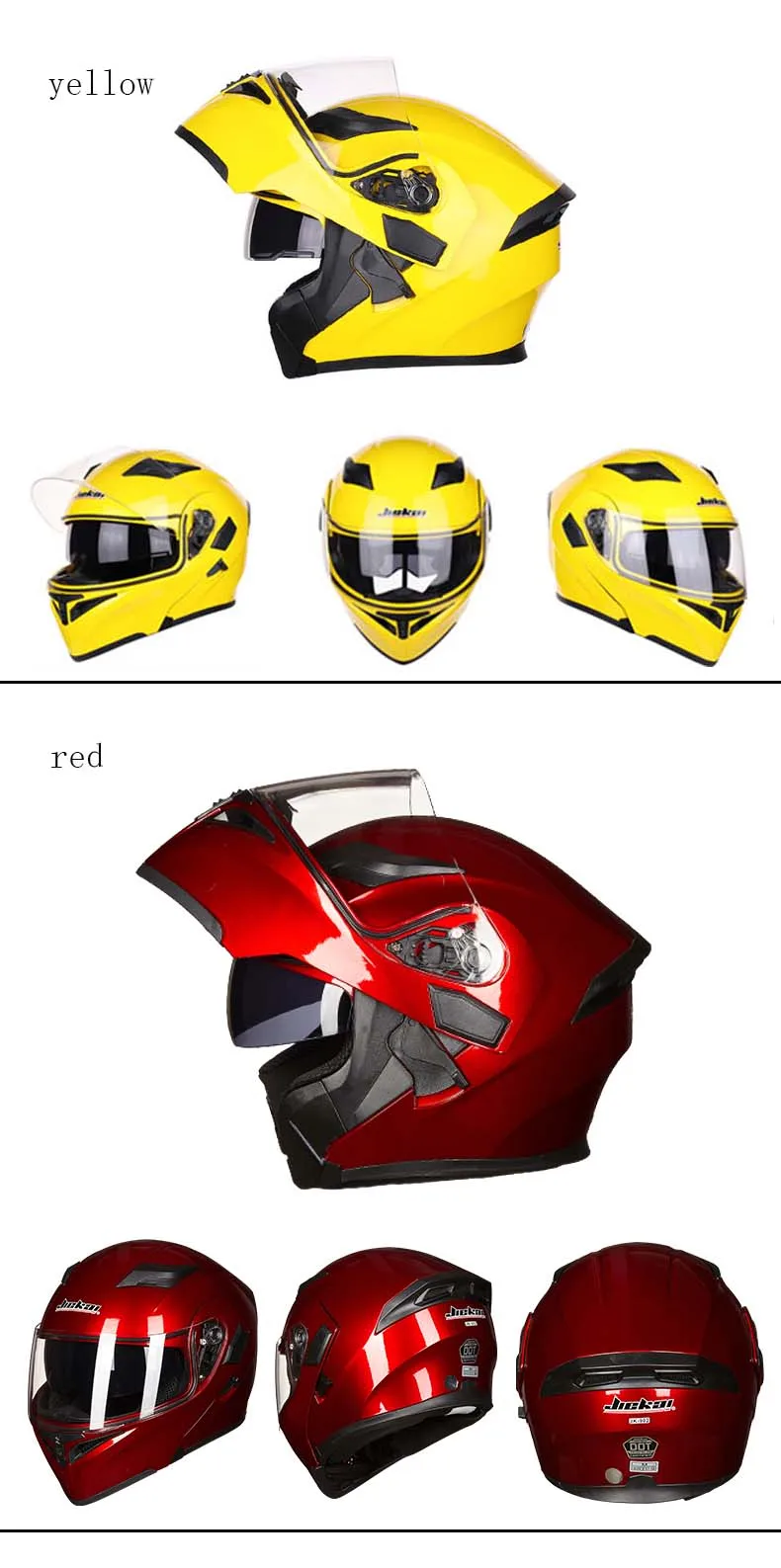 JIEKAI JK902 флип мото rcycle шлем, двойные линзы moto rbike moto cross скутер шлем черный белый желтый красный M L XL 2XL