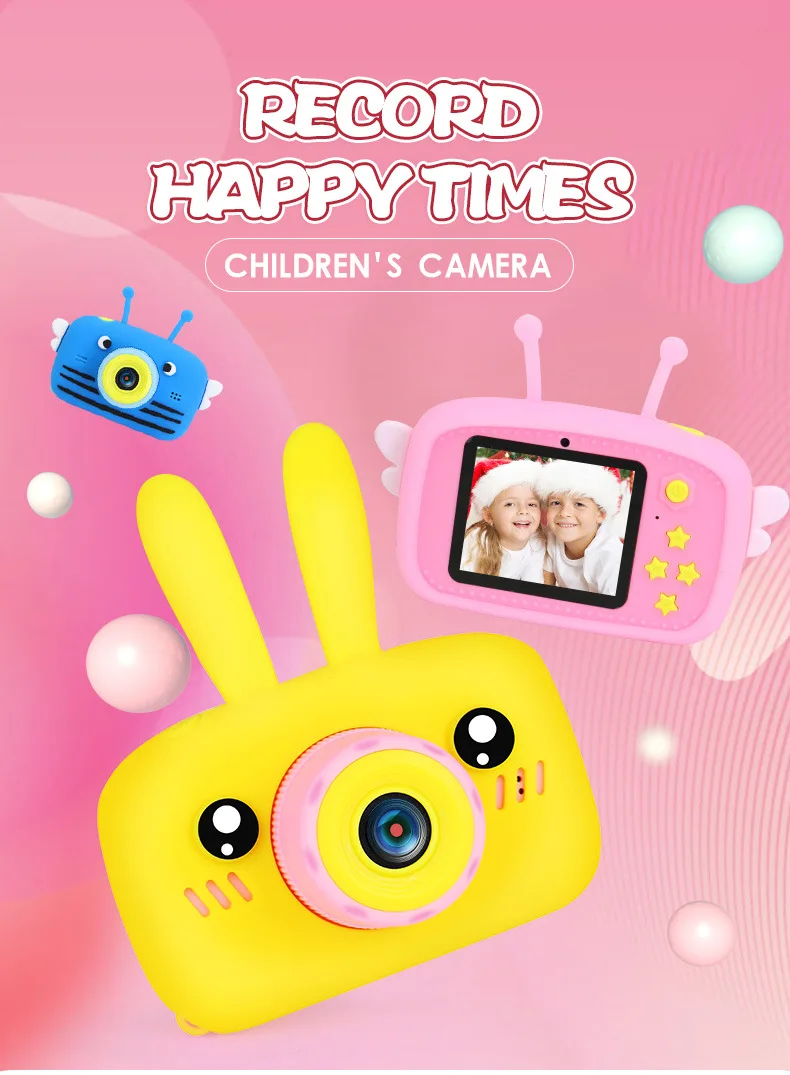 X9P мини мультяшная детская камера, креативная детская камера, HD цифровая камера, портативная камера 1080P для детей, подарок на день рождения, Рождество