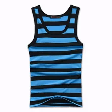 Жилет Горячая эластичные спортивные штаны I-shaped жилет мужской корейский стиль смелые полосы жилет Мужская