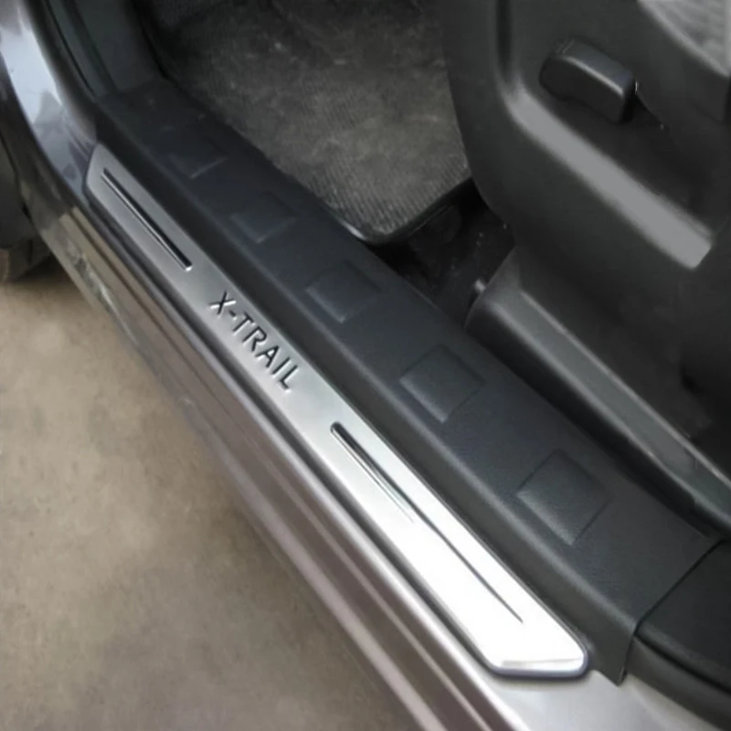 Автомобильные аксессуары для Nissan X-Trail X Trail T31 2009-2013 накладки на пороги из нержавеющей стали защитные наклейки для стайлинга автомобилей