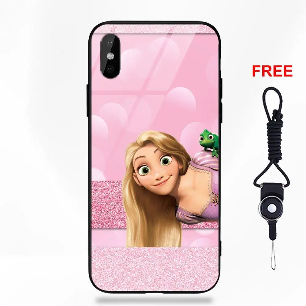 Принцесса тянет смешные лица для Apple IPhone X XS Max XR 5 5C 5S SE 6 6S 7 8 Plus Мягкий ТПУ чехол закаленное стеклянные крышки Капа