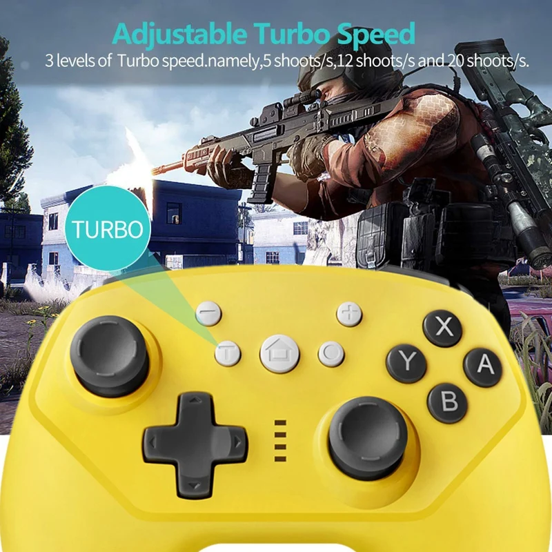 Беспроводной Bluetooth Pro контроллер для nintendo Switch/Switch Lite поддерживает турбо и регулируемую функцию