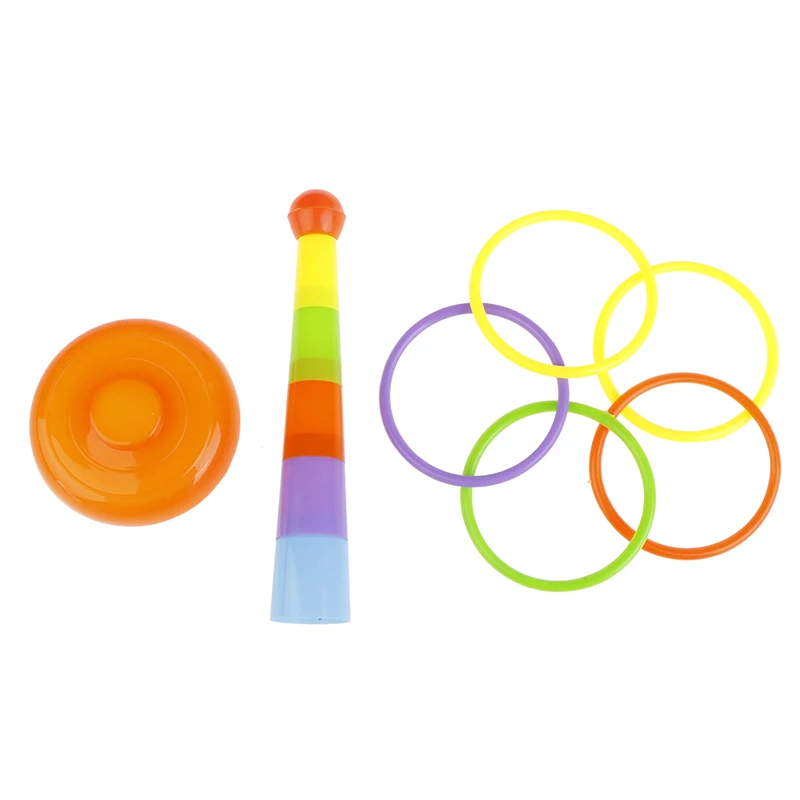 Hoop Ring Toss Plastic Ring Toss Garden Game Pool Toy Outdoor Fun Set Toys For Children Kids Gift Chinese Classic Toys
