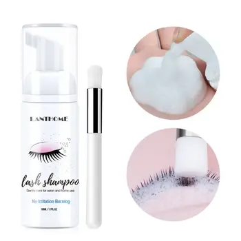 

50ml Eyelash Shampoo Brush Kit Individual Eye Lash Extension Foam Cleaner