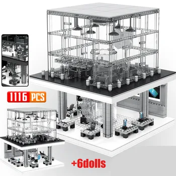 

Lpinblock Creator Series Apple Store Model Building Blocks City Street View LED Light Figures Bricks Classic Phone Kids Toy