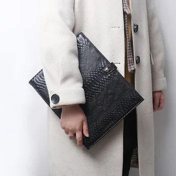 

Hot Sale Snake File Holder Fashion Ostrich Pattern Document Case Business Women Document Holder For Ipad A4 Papers Cellphone