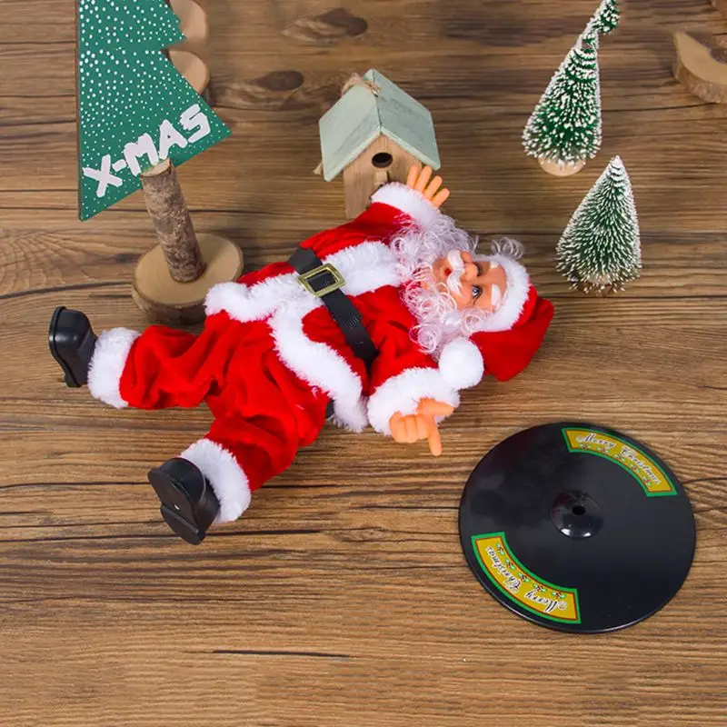 Рождественские украшения перевернутый уличный танец Санта-Клаус электрические музыкальные игрушки для детей 72XF