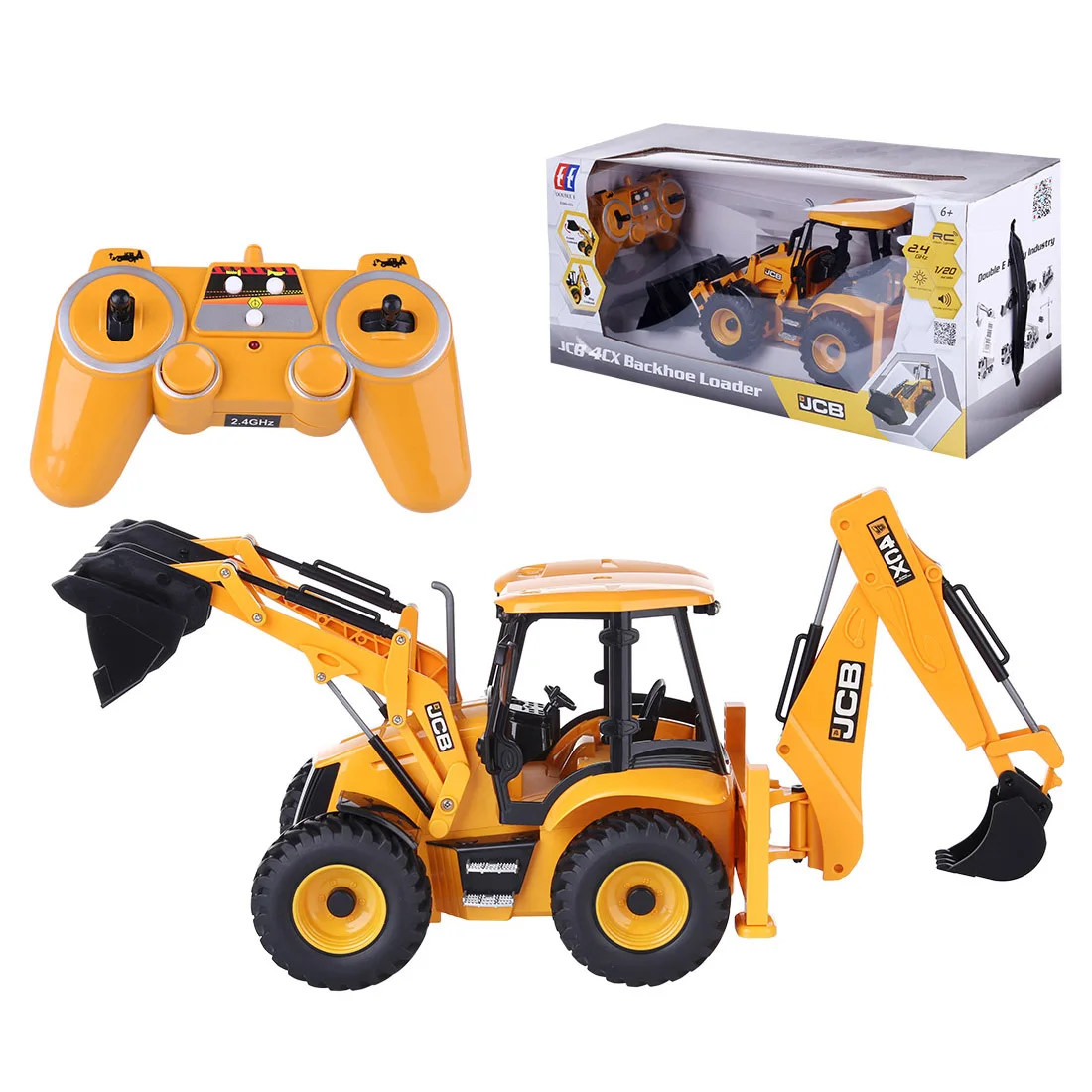 120 2.4g Remote Control Backhoe Loader Twoway Forklift Truck
