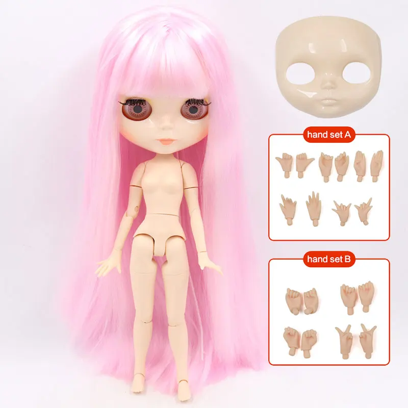 ICY DBS Blyth doll Joint Body 30CM BJD toys white shiny face with extra hands AB and  faceplate 1/6 DIY Fashion Dolls girl gift 16