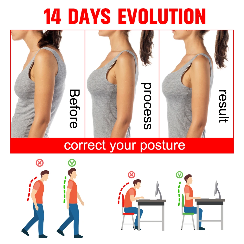 Posture corrector back support adjustable back posture corrector Adult Children posture back corrector Black Shoulder Correct