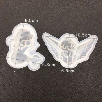 

UV Crystal Epoxy Mold Angel Fish Shape DIY Handmade High Mirror Surface Silicone Pendant Molds