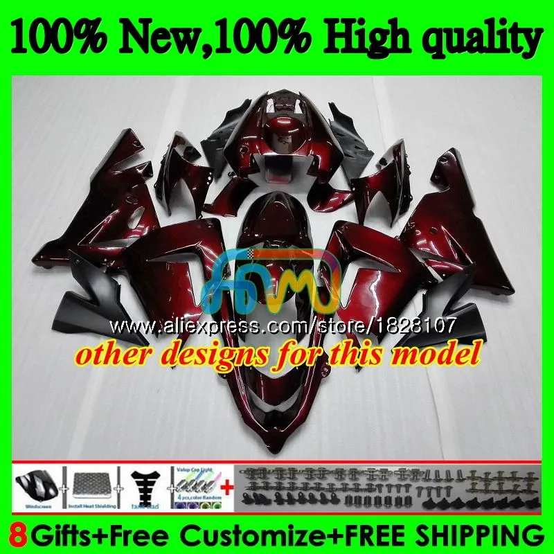 Корпус для KAWASAKI ZX 1000 CC ZX 10 сотрудников отдела исследований ZX-10R 04 05 15BS. 0 ZX1000CC 1000CC ZX 10R ZX10R 04 05 2004 2005 обтекатель комплект красный черный
