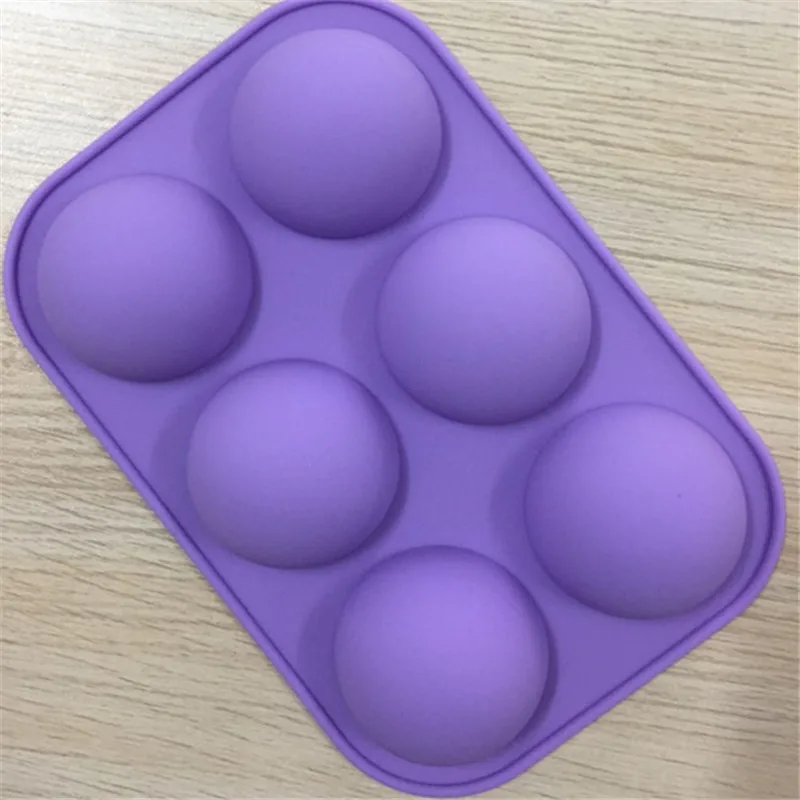 TTLIFE силиконовая форма для выпечки с 6 отверстиями 3D шоколада половина шара Сфера