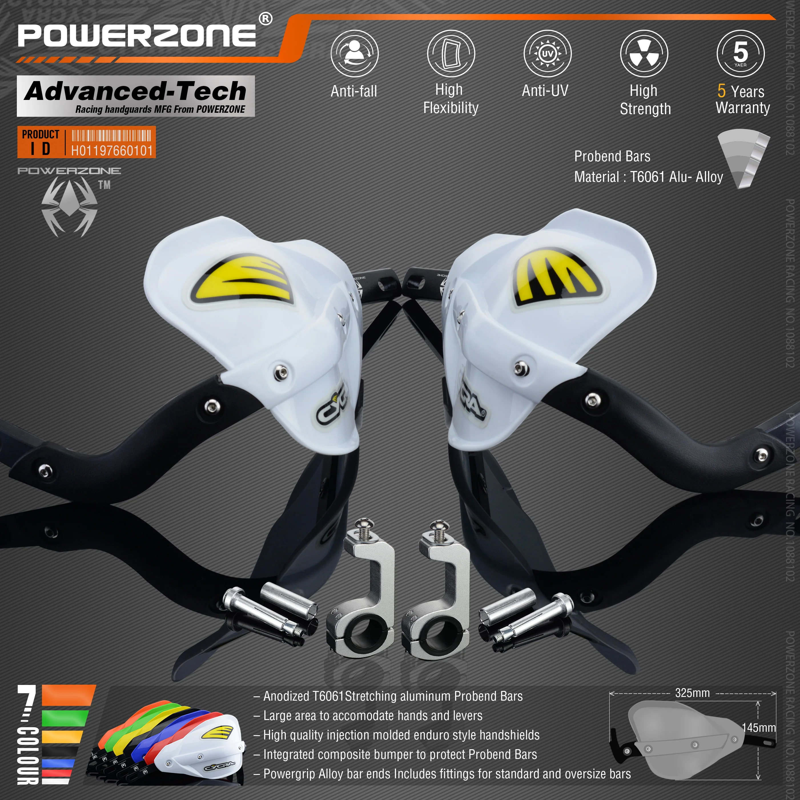 Защита для рук Powerzone Probend Honda KTM ADV EXC EnduroHusqvarna TE CRF WRF DRZ KLX руль мотоцикла велосипеда