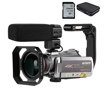 

Camcorder 4K Video Camera Filmadora ORDRO AZ50 64X Digital zoom 30FPS Night Vision Videocamara with Microphone Stabilizer vlog