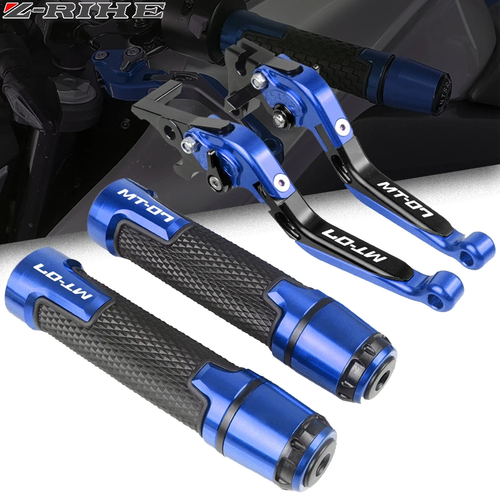 For YAMAHA MT-07 MT07 MT 07 FZ-07 2014 2015 2016 2017-2020 Motorcycle Accessories Brake Clutch Levers Handlebar Hand Grips ends |
