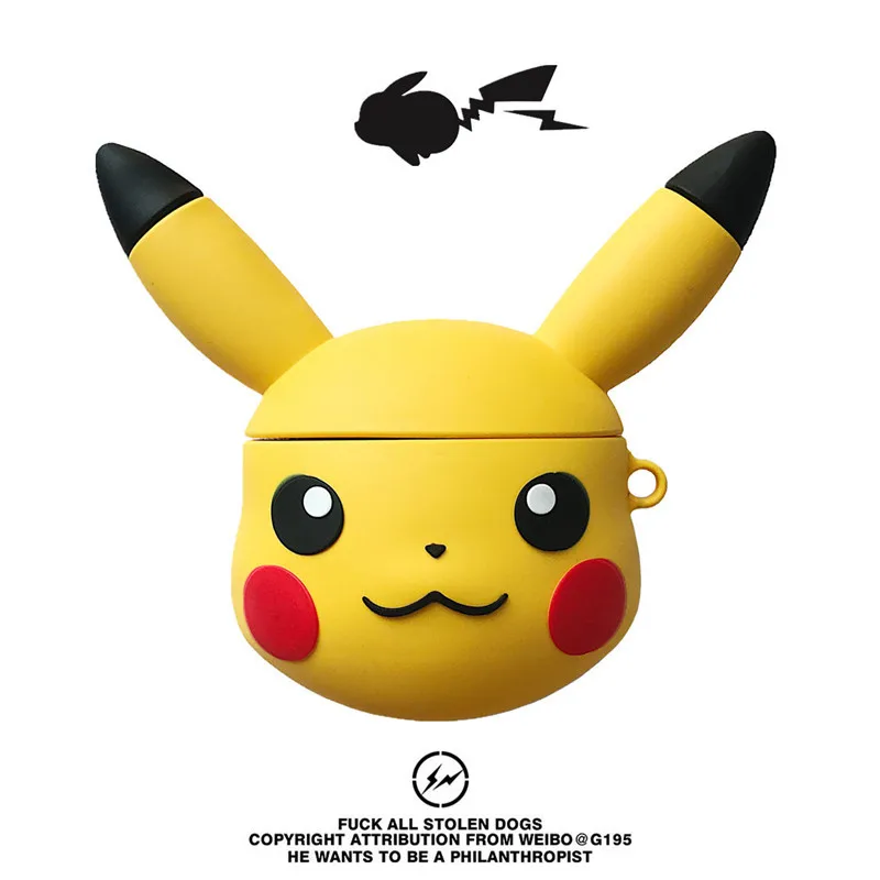 Милый мультфильм силиконовая анимация дигимон Пикачу Bluetooth наушники чехол для