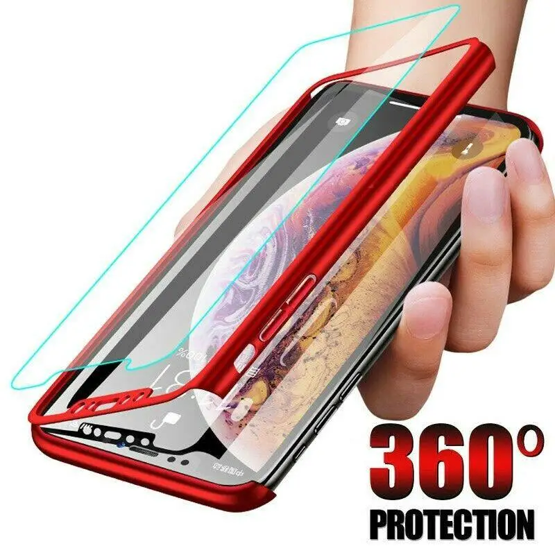 

360 Degree Full Protective Case For iPhone 11 Pro Max X XR XS Max Ultra Thin Shockproof PC Cover For iPhone11 Pro 7 8 6 6S Plus
