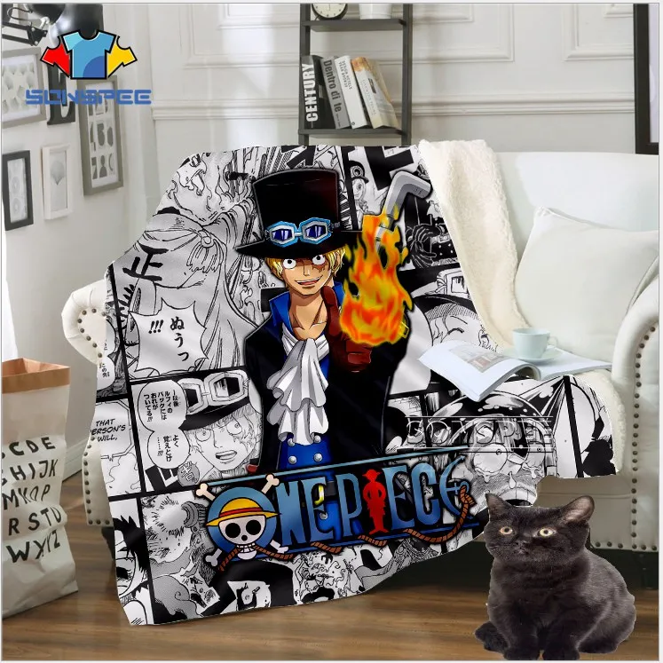 2 SONSPEE one piece Saab аниме Харадзюку для детей и взрослых 3D печатное одеяло теплое покрывало для дивана осеннее постельное белье для путешествий для отдыха K171 - Цвет: 2