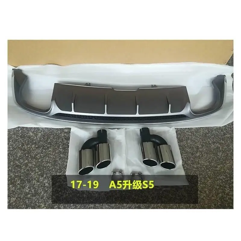 Персонализированные украшения аксессуары модификация тюнинга задний диффузор передний Стайлинг автомобиля Губы Бампер 17 18 для Audi A5 - Цвет: MODEL C