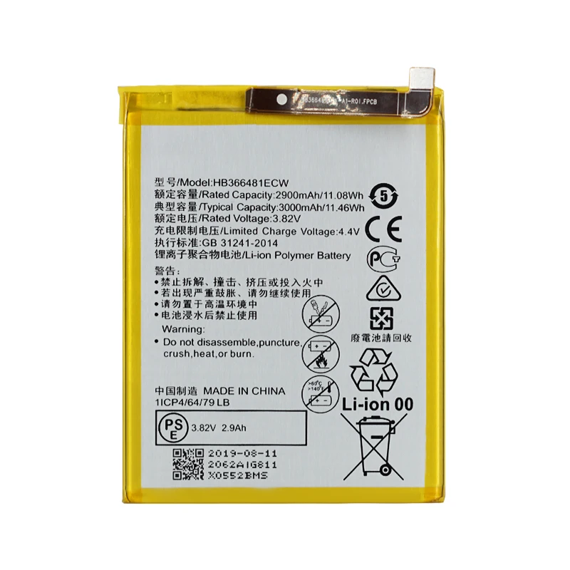 

100% Original Real 3000mAh HB366481ECW for Huawei P9/p9 Lite/honor 8/p10 Lite/y6 II/p8 Lite 2017 /p20 Lite/p9lite Battery+Tool