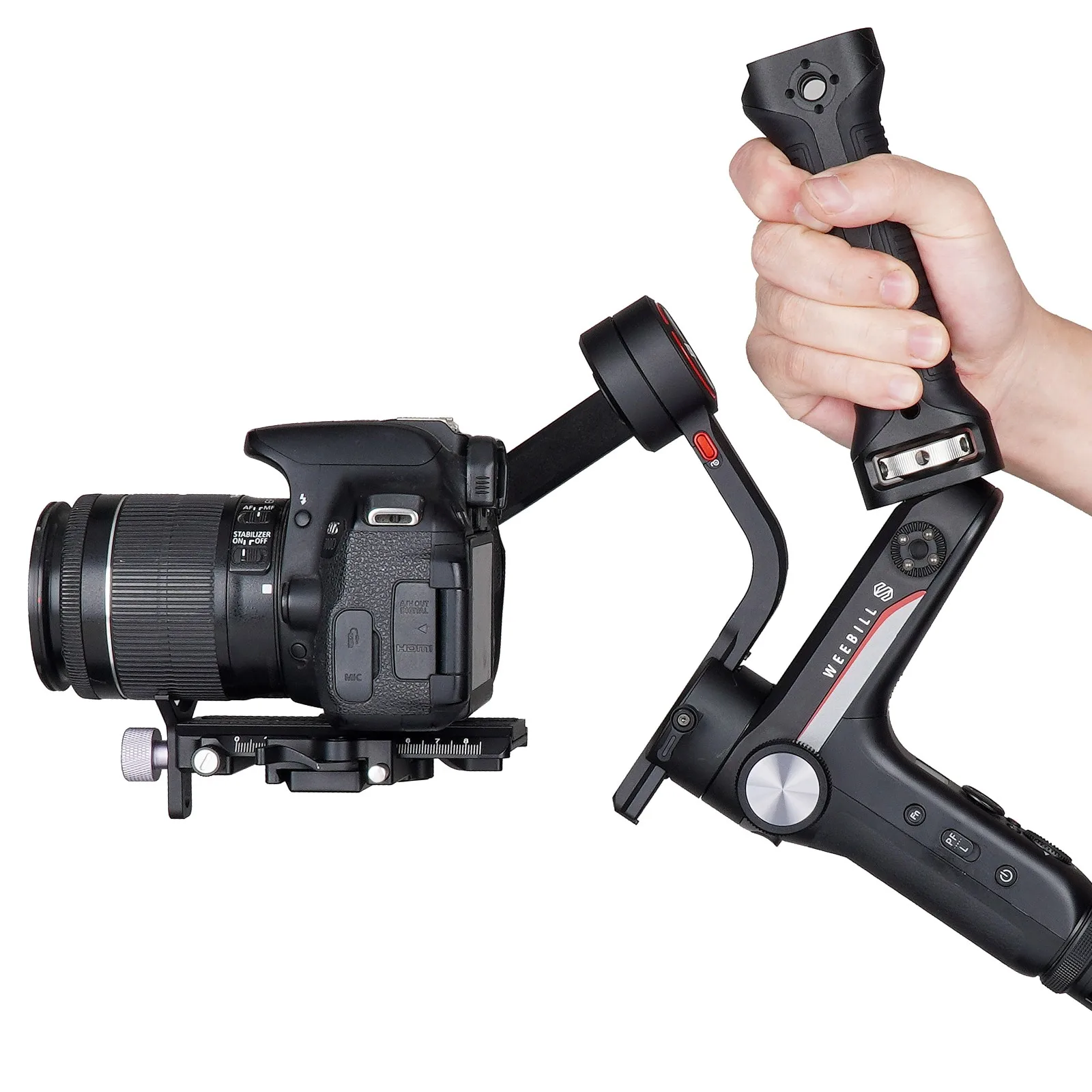 Zhiyun Hand Grip 1 4 Fori Per Viti Stabilizzatore Cardanico Maniglia Impugnatura Supporto Per Asta Di Prolunga Per Zhiyun Weebill Lab Weebill S