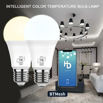 

LED Bulb Lamps Bluetooth remote control B22 E26 E27 110V 240V Light Bulb Real Power 7W Lampada Living Room Home LED Bombilla