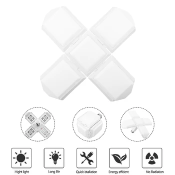 

LED Garage Lights E27 Led fan garage lamp Deformable Ceiling Light Fixture Lamp Industrial lamp high bay led light 165-265V