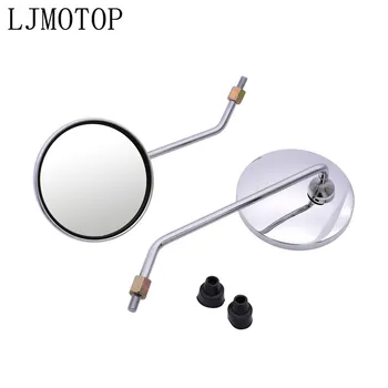 

motorcycle mirrors chrome round mirror motorcycl Big vision Side Mirror For yamaha aerox155 mt03 aerox 155 yz 125 fz8 xsr700