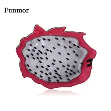 Funmor, новинка, Специальная брошь с драконом и фруктом, акриловые заколки, яркие украшения для женщин и девочек, повседневные кардиганы, украшения, аксессуары, подарки